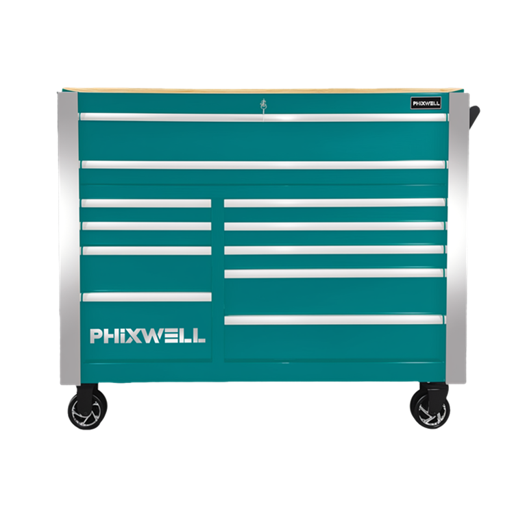 719520PHIXWELL 11 ড্রয়ার টুল ক্যাবিনেট সহ 377pcs টুল সেট