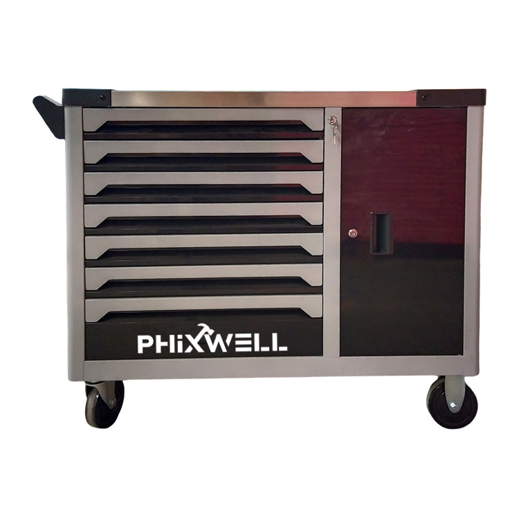719514 PHIXWELL 7 পাশের দরজা সহ ড্রয়ার টুল ক্যাবিনেট